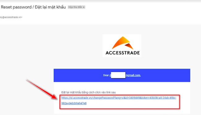 không đăng nhập được tài khoản accesstrade