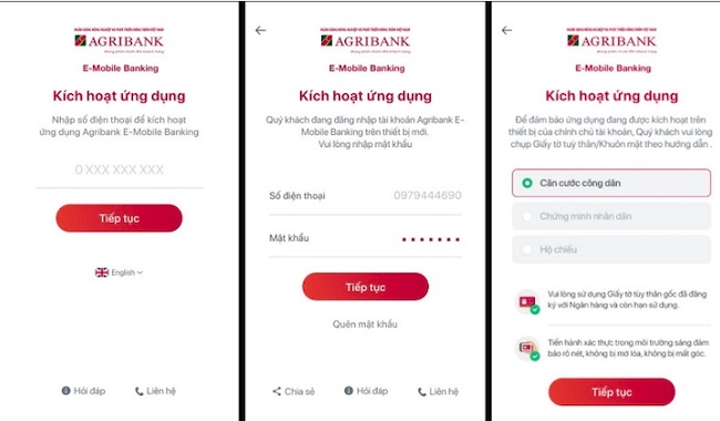 Cách đăng nhập Agribank E-mobile Banking trên thiết bị khác